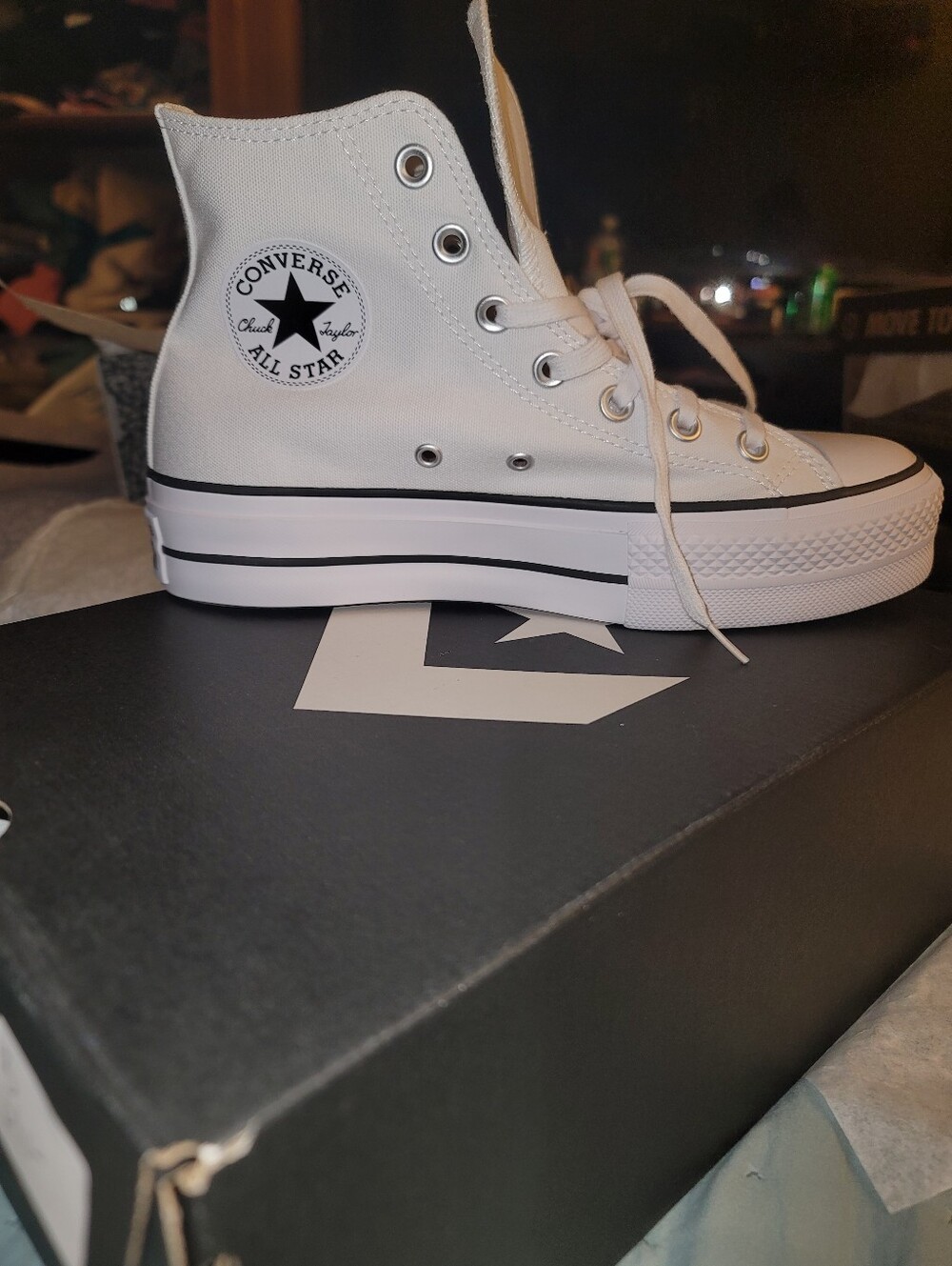 Converse Chuck Taylor All Star Lift High Top platform sneaker White 7.5